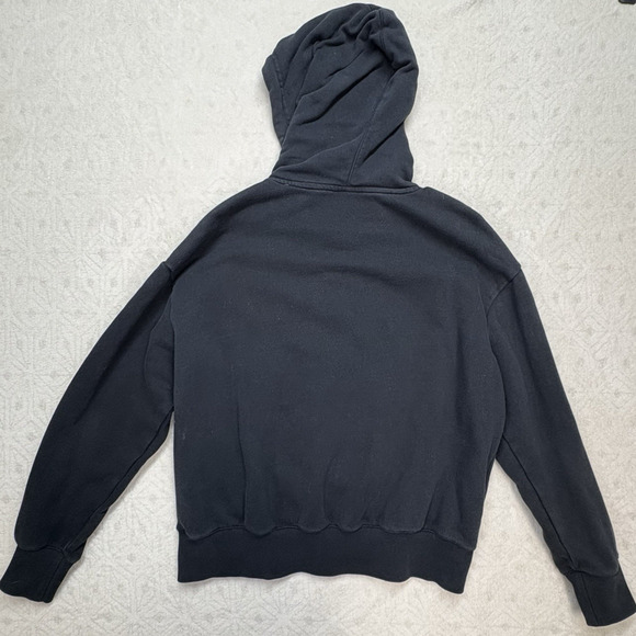 Nike Air Pullover Hoodie Women Size M Black / White Style CZ8620-010 Mesh/Cotton - Picture 4 of 6